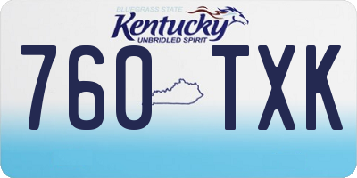 KY license plate 760TXK