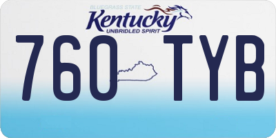KY license plate 760TYB