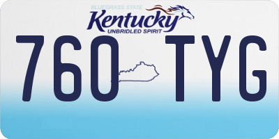 KY license plate 760TYG