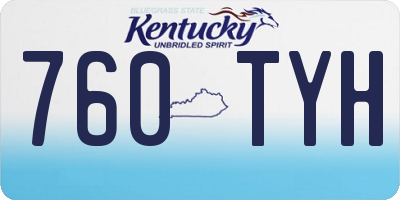 KY license plate 760TYH
