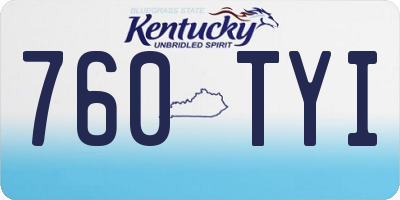 KY license plate 760TYI