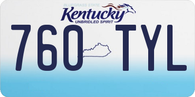 KY license plate 760TYL