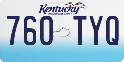 KY license plate 760TYQ