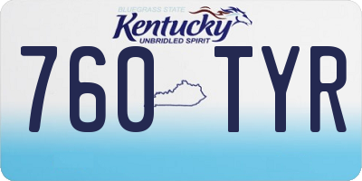 KY license plate 760TYR