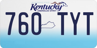 KY license plate 760TYT
