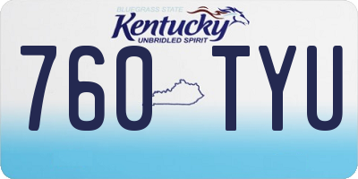 KY license plate 760TYU