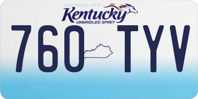 KY license plate 760TYV