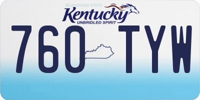 KY license plate 760TYW