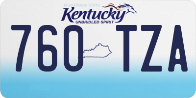 KY license plate 760TZA