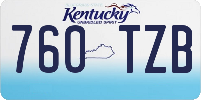 KY license plate 760TZB