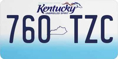 KY license plate 760TZC