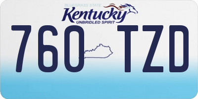 KY license plate 760TZD