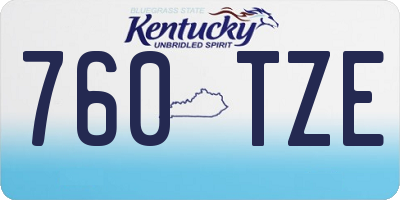 KY license plate 760TZE