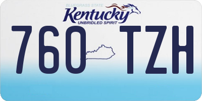 KY license plate 760TZH