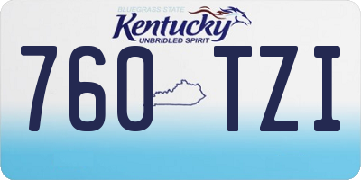 KY license plate 760TZI