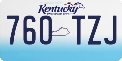 KY license plate 760TZJ