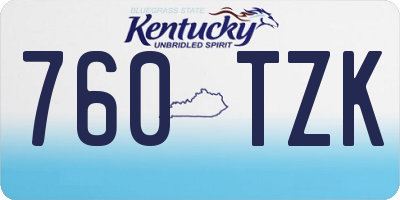 KY license plate 760TZK