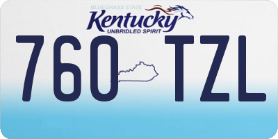 KY license plate 760TZL