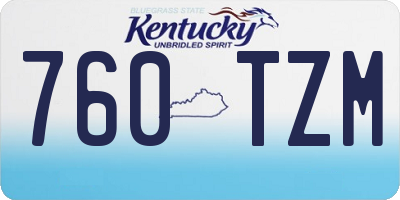 KY license plate 760TZM