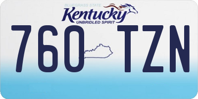 KY license plate 760TZN