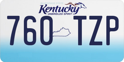 KY license plate 760TZP