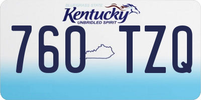 KY license plate 760TZQ