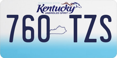 KY license plate 760TZS