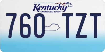 KY license plate 760TZT