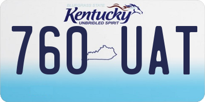 KY license plate 760UAT