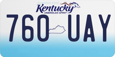 KY license plate 760UAY