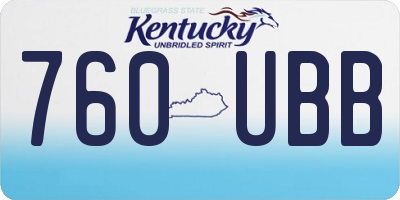 KY license plate 760UBB