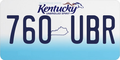 KY license plate 760UBR