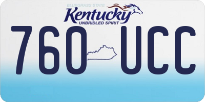 KY license plate 760UCC