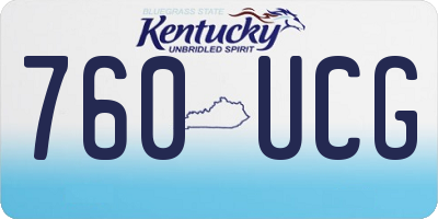 KY license plate 760UCG