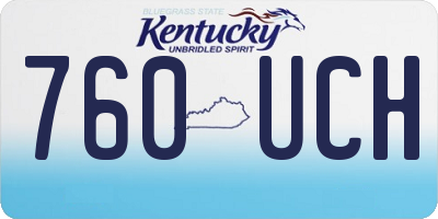 KY license plate 760UCH