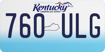KY license plate 760ULG