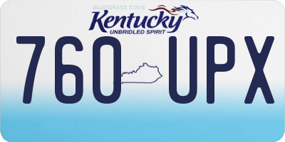 KY license plate 760UPX