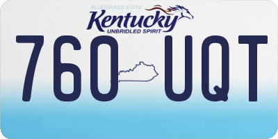 KY license plate 760UQT