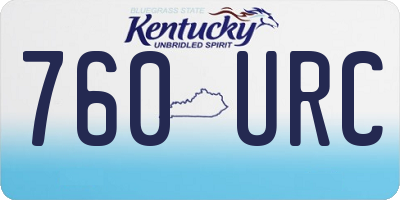 KY license plate 760URC