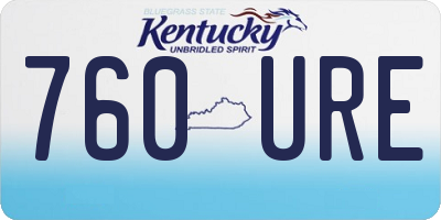 KY license plate 760URE