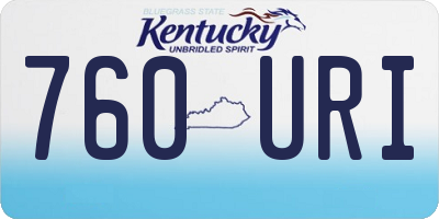 KY license plate 760URI