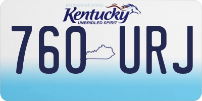 KY license plate 760URJ