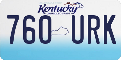 KY license plate 760URK
