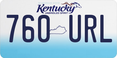 KY license plate 760URL