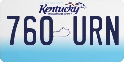 KY license plate 760URN