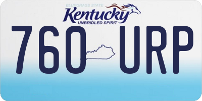 KY license plate 760URP