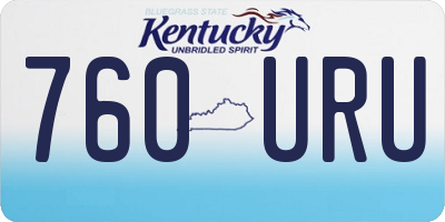 KY license plate 760URU