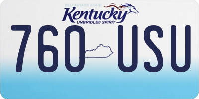 KY license plate 760USU