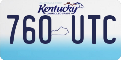 KY license plate 760UTC