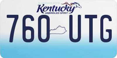 KY license plate 760UTG